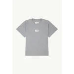 MM6 Maison Margiela Label Cotton Jersey T-Shirt in Grey Melange | T-shirts | Luxury Shoes 
