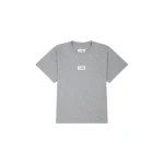 MM6 Maison Margiela Label Cotton Jersey T-Shirt in Grey Melange | T-shirts | Luxury Shoes 