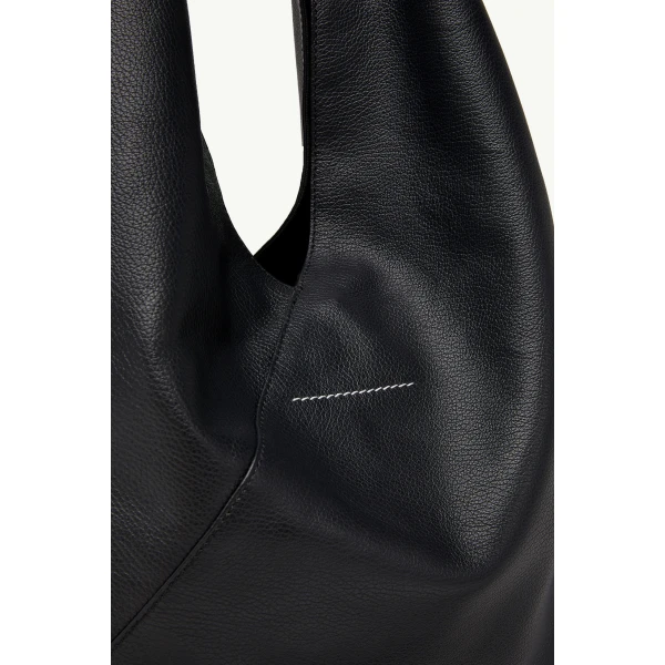 MM6 Maison Margiela Leather Japanese Bag Classic Medium in Black, view 5 | Totes & Top-Handle Bags | Luxury Shoes 