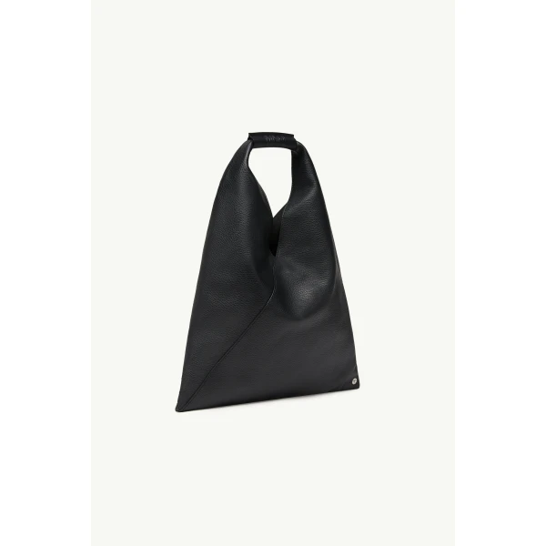 MM6 Maison Margiela Leather Japanese Bag Classic Small in Black, view 3 | Totes & Top-Handle Bags | Luxury Shoes 