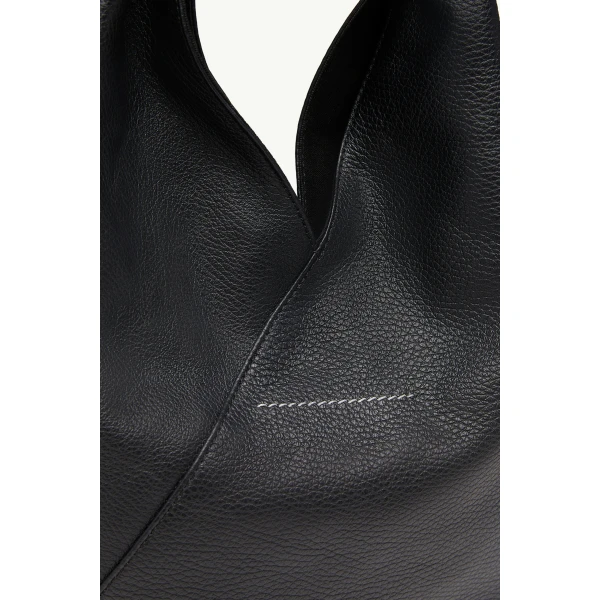 MM6 Maison Margiela Leather Japanese Bag Classic Small in Black, view 5 | Totes & Top-Handle Bags | Luxury Shoes 