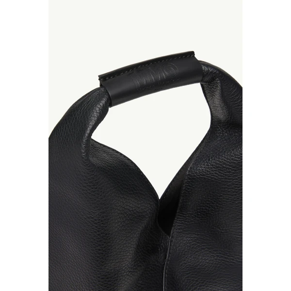 MM6 Maison Margiela Leather Japanese Bag Classic Small in Black, view 6 | Totes & Top-Handle Bags | Luxury Shoes 