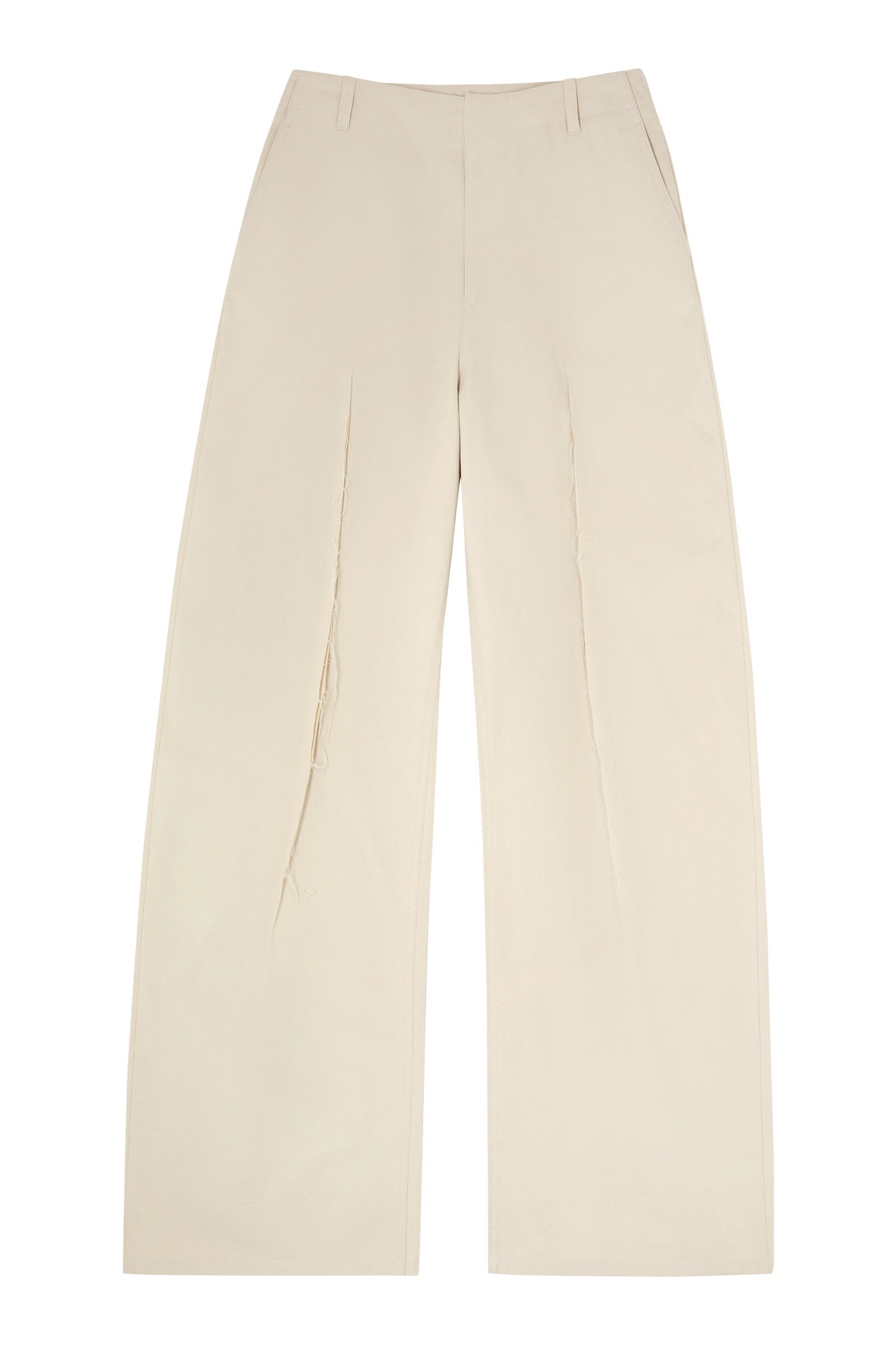 MM6 Maison Margiela Light Cotton Twill Wide-Leg Trousers in Ecru MM6 Maison Margiela Light Cotton Twill Wide-Leg Trousers in Ecru | Wide leg pants | Luxury Shoes