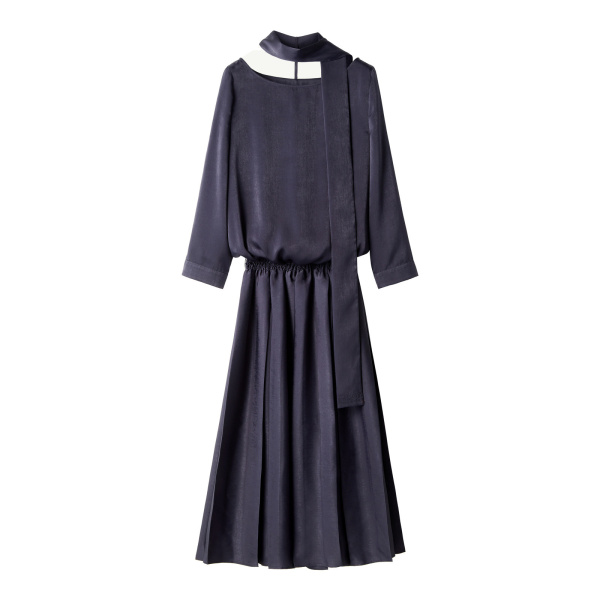 MM6 Maison Margiela Lining-Look Dress in Blue | Maxi Dresses | Luxury Shoes 