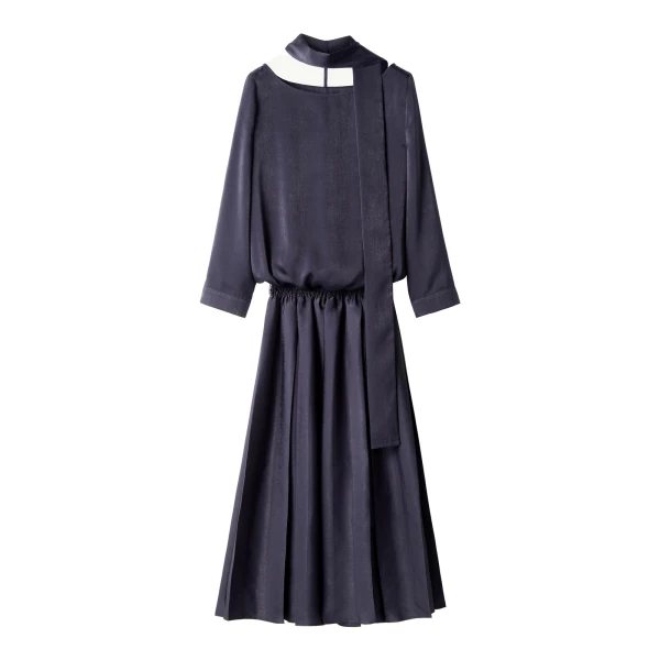 MM6 Maison Margiela Lining-Look Dress in Blue | Maxi Dresses | Luxury Shoes 