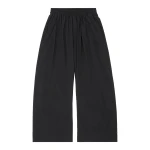 MM6 Maison Margiela Logo-Embroidered Nylon Drawstring Trousers in Black | Sweatpants | Luxury Shoes 