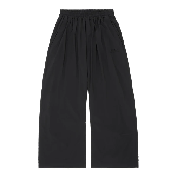 MM6 Maison Margiela Logo-Embroidered Nylon Drawstring Trousers in Black | Sweatpants | Luxury Shoes 