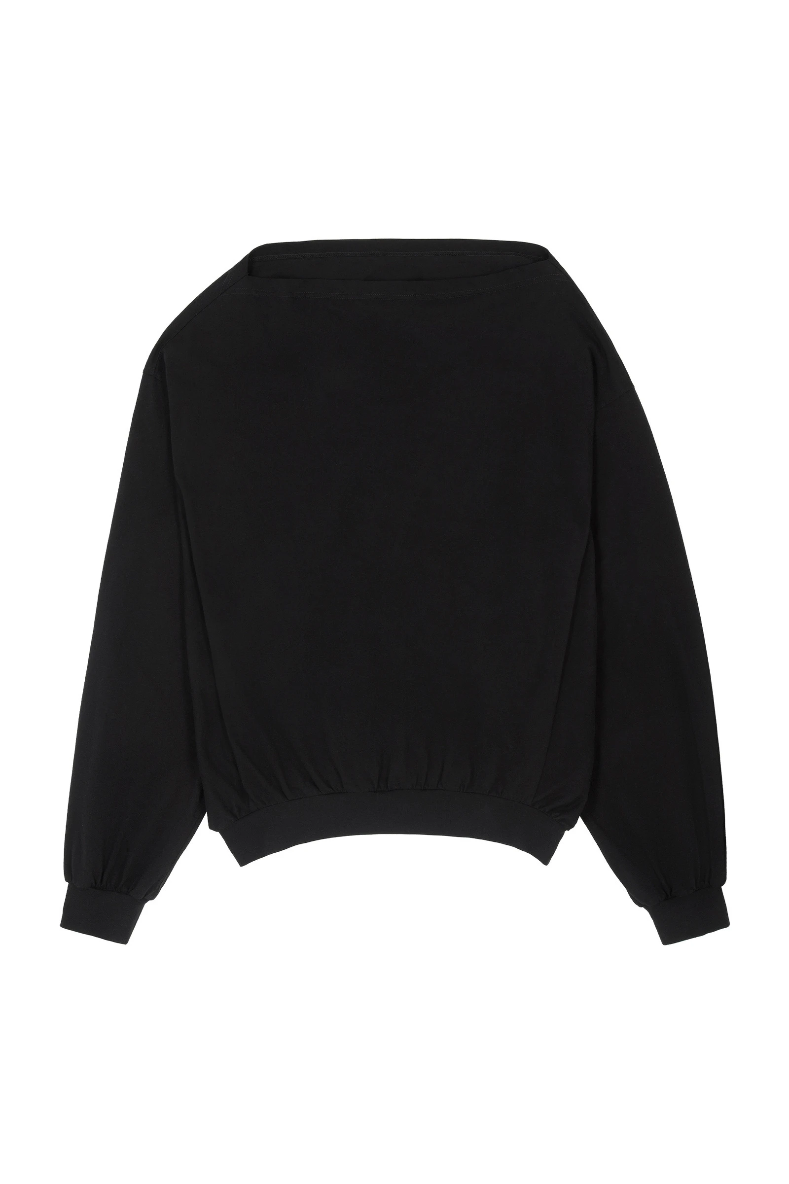 MM6 Maison Margiela Long-Sleeved Asymmetric Top in Black MM6 Maison Margiela Long-Sleeved Asymmetric Top in Black | Long Sleeve | Luxury Shoes