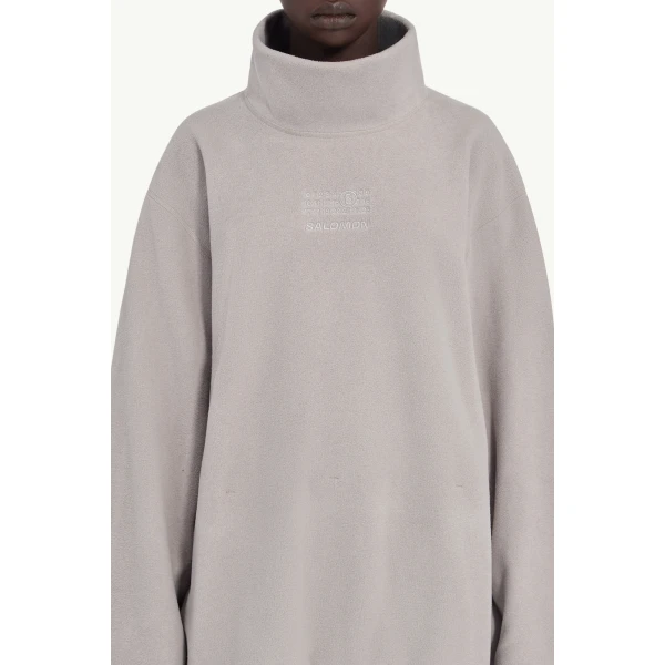 MM6 Maison Margiela MM6 x Salomon Fleece in Oatmeal, view 5 | Hoodies | Luxury Shoes 