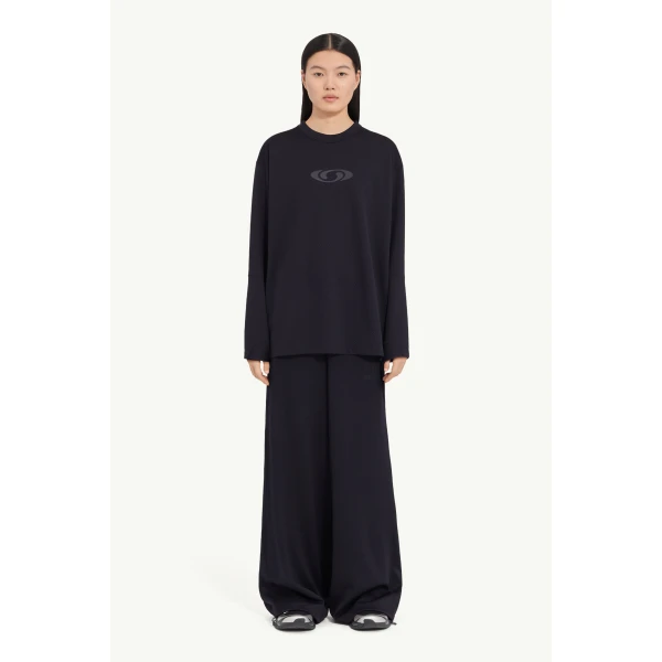MM6 Maison Margiela MM6 x Salomon Long-Sleeve Top in Black, view 2 | Long Sleeve | Luxury Shoes 