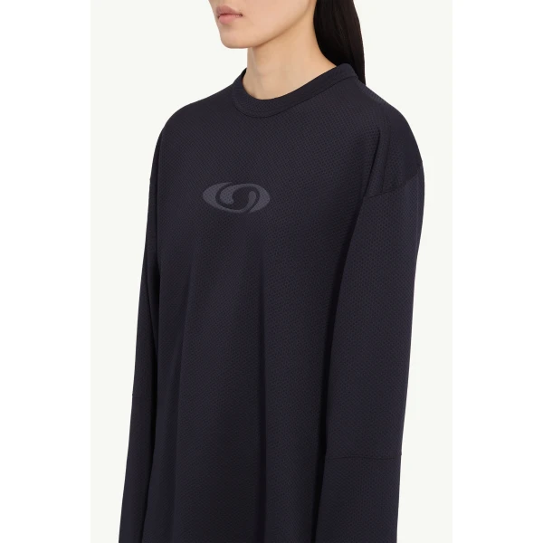 MM6 Maison Margiela MM6 x Salomon Long-Sleeve Top in Black, view 5 | Long Sleeve | Luxury Shoes 