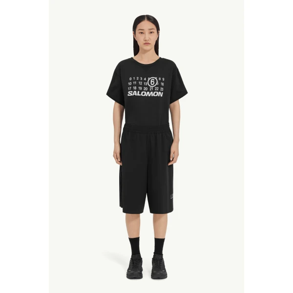 MM6 Maison Margiela MM6 x Salomon Running Shorts in Black, view 2 | Shorts | Luxury Shoes 