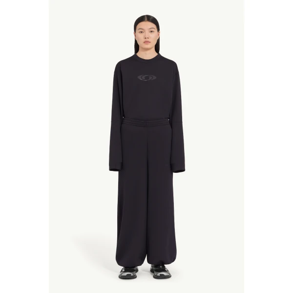 MM6 Maison Margiela MM6 x Salomon Trousers in Black, view 6 | Tailored pants | Luxury Shoes 