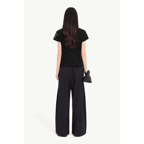 MM6 Maison Margiela Mannequin-Print Cotton Jersey T-Shirt in Black, view 4 | T-shirts | Luxury Shoes 