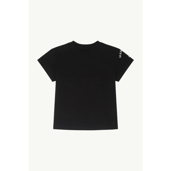 MM6 Maison Margiela Mannequin-Print Cotton Jersey T-Shirt in Black, view 6 | T-shirts | Luxury Shoes 