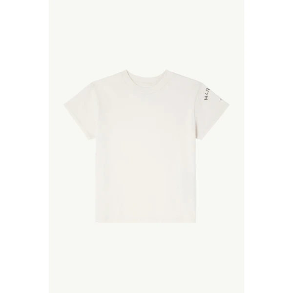 MM6 Maison Margiela Mannequin-Print Cotton Jersey T-Shirt in Ecru, view 6 | T-shirts | Luxury Shoes 