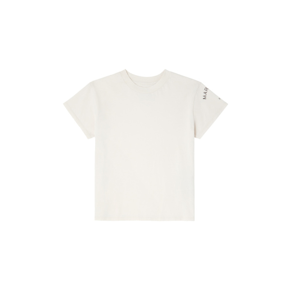 MM6 Maison Margiela Mannequin-Print Cotton Jersey T-Shirt in Ecru | T-shirts | Luxury Shoes 