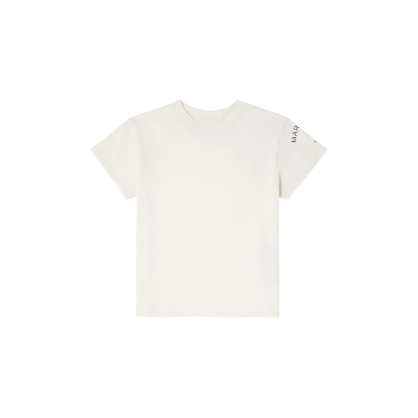 MM6 Maison Margiela Mannequin-Print Cotton Jersey T-Shirt in Ecru | T-shirts | Luxury Shoes 
