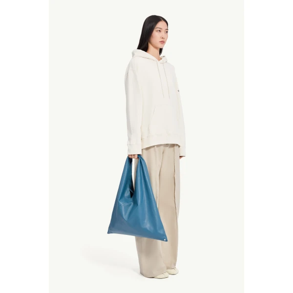 MM6 Maison Margiela Mannequin-Print Sweatshirt in Ecru, view 3 | Hoodies | Luxury Shoes 