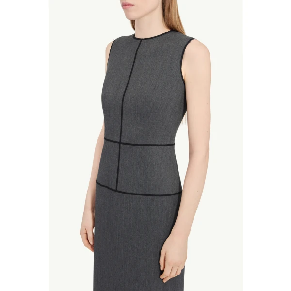 MM6 Maison Margiela Midi Dress in Dark Grey, view 5 | Maxi Dresses | Luxury Shoes 