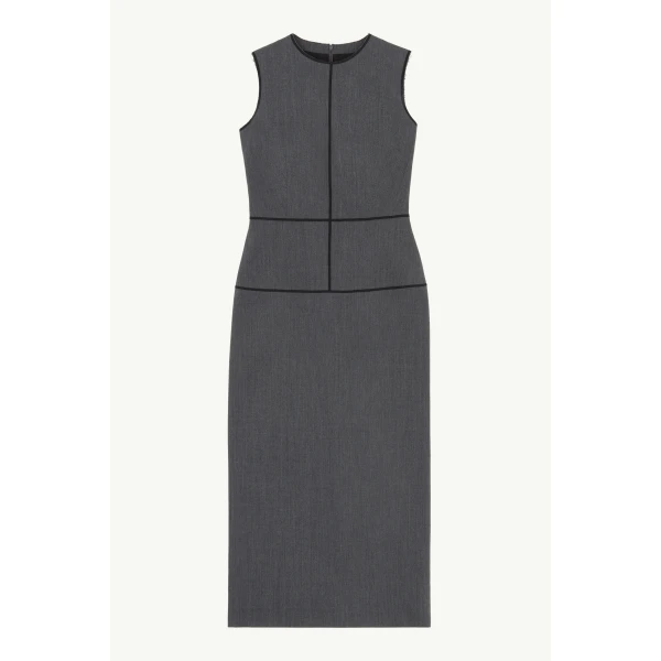 MM6 Maison Margiela Midi Dress in Dark Grey, view 6 | Maxi Dresses | Luxury Shoes 