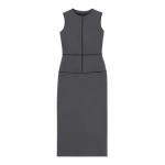 MM6 Maison Margiela Midi Dress in Dark Grey | Maxi Dresses | Luxury Shoes 