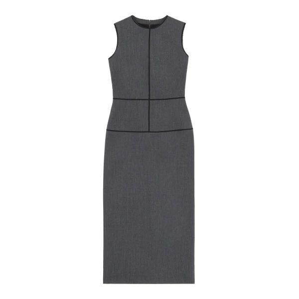 MM6 Maison Margiela Midi Dress in Dark Grey | Maxi Dresses | Luxury Shoes 