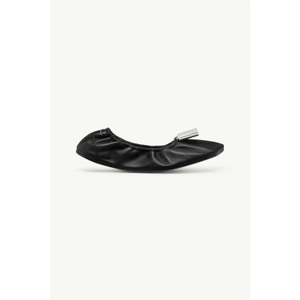 MM6 Maison Margiela Numeric Anatomic Ballerina in Black, view 2 | Flats | Luxury Shoes 