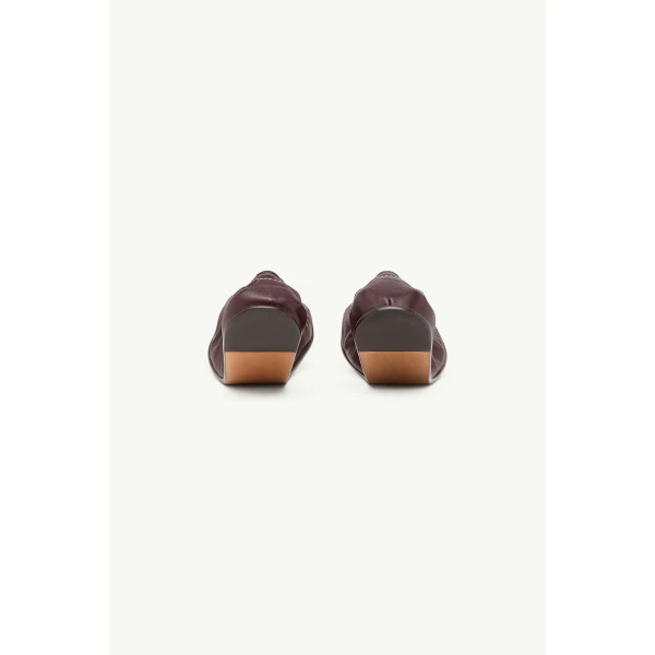 MM6 Maison Margiela Numeric Anatomic Ballerina in Bordeaux, view 4 | Flats | Luxury Shoes 