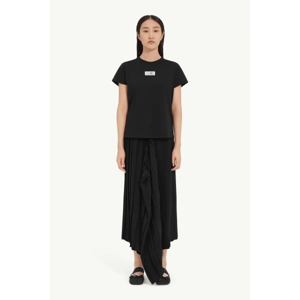 MM6 Maison Margiela Numeric Cotton Jersey T-Shirt in Black, view 2 | T-shirts | Luxury Shoes 