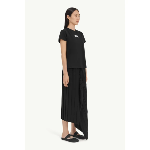 MM6 Maison Margiela Numeric Cotton Jersey T-Shirt in Black, view 3 | T-shirts | Luxury Shoes 