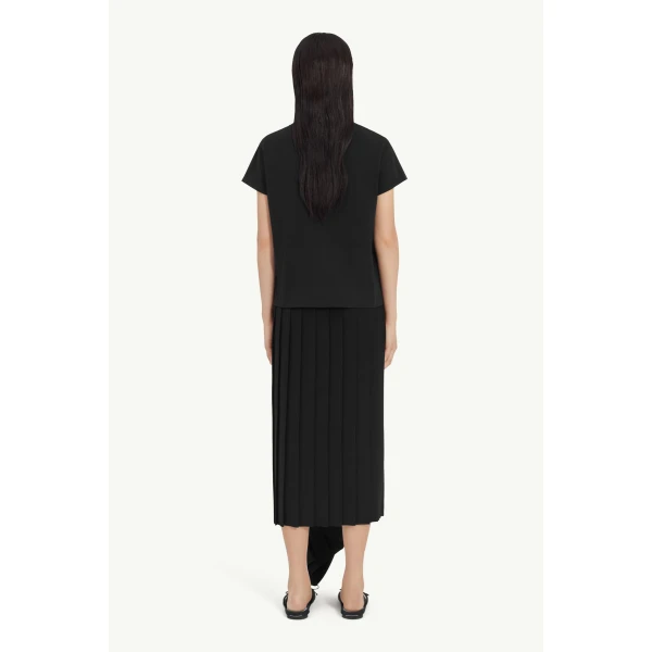 MM6 Maison Margiela Numeric Cotton Jersey T-Shirt in Black, view 4 | T-shirts | Luxury Shoes 