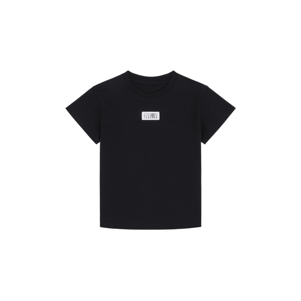 MM6 Maison Margiela Numeric Cotton T-Shirt in Black | T-shirts | Luxury Shoes 
