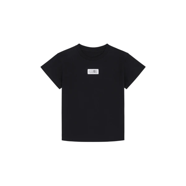 MM6 Maison Margiela Numeric Cotton T-Shirt in Black | T-shirts | Luxury Shoes 