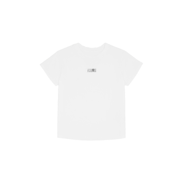 MM6 Maison Margiela Numeric Cotton T-Shirt in White | T-shirts | Luxury Shoes 