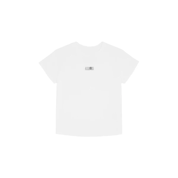 MM6 Maison Margiela Numeric Cotton T-Shirt in White | T-shirts | Luxury Shoes 