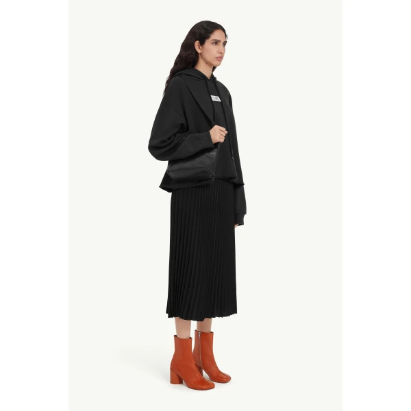 MM6 Maison Margiela Numeric Hooded Sweatshirt in Black, view 3 | Hoodies | Luxury Shoes 