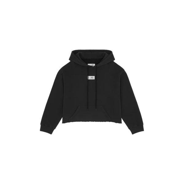 MM6 Maison Margiela Numeric Hooded Sweatshirt in Black | Hoodies | Luxury Shoes 