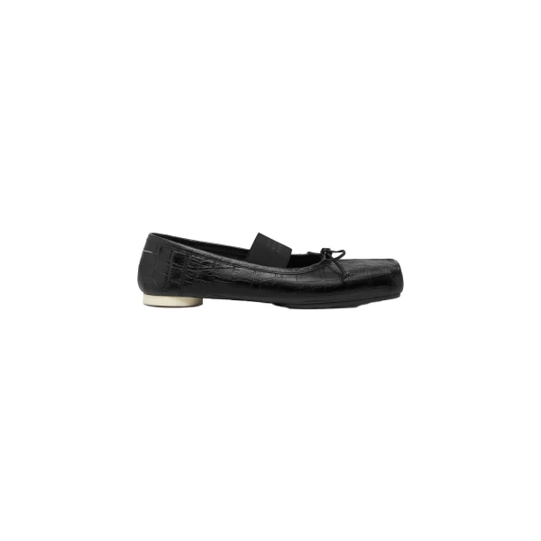 Numeric Square-Toe Ballerinas in Black