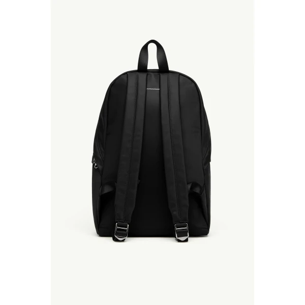 MM6 Maison Margiela Nylon Backpack in Black, view 4 | Backpacks | Luxury Shoes 