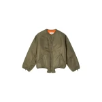 MM6 Maison Margiela Nylon Jacket with Contrast Lining in Khaki | Jackets | Luxury Shoes 