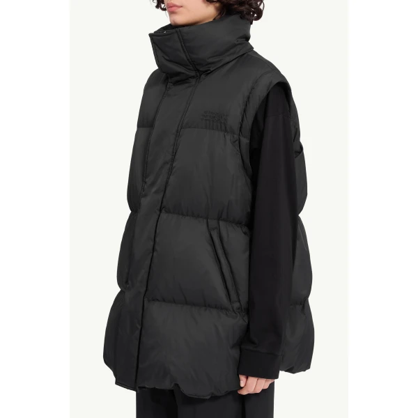 MM6 Maison Margiela Nylon Puffer Jacket in Black, view 6 | Jackets | Luxury Shoes 