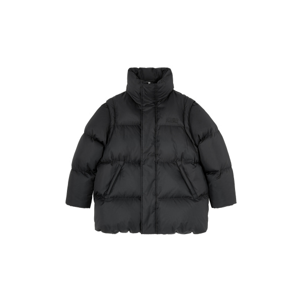MM6 Maison Margiela Nylon Puffer Jacket in Black | Jackets | Luxury Shoes 