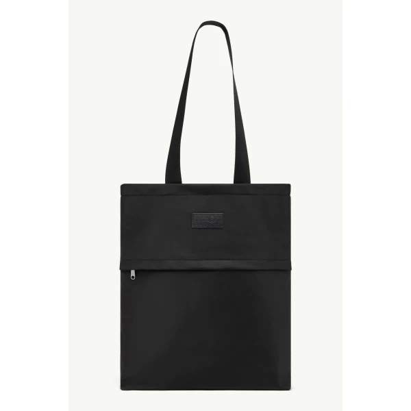 MM6 Maison Margiela Nylon Shopping Bag in Black, view 2 | Totes & Top-Handle Bags | Luxury Shoes 