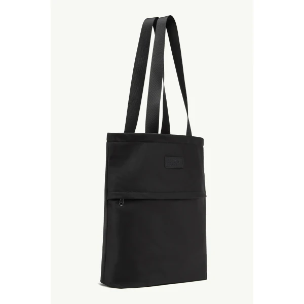 MM6 Maison Margiela Nylon Shopping Bag in Black, view 3 | Totes & Top-Handle Bags | Luxury Shoes 