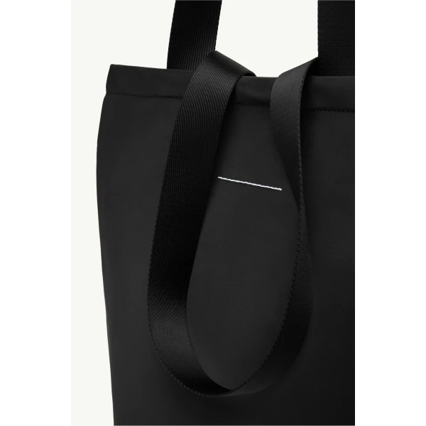 MM6 Maison Margiela Nylon Shopping Bag in Black, view 6 | Totes & Top-Handle Bags | Luxury Shoes 