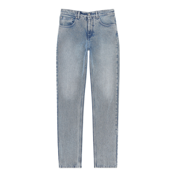 MM6 Maison Margiela Overlocked Straight-Leg Jeans in Light Blue | Denim | Luxury Shoes 