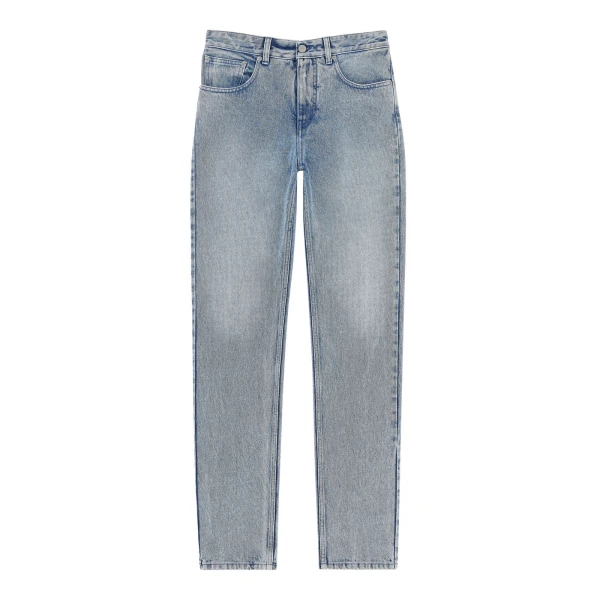 MM6 Maison Margiela Overlocked Straight-Leg Jeans in Light Blue | Denim | Luxury Shoes 