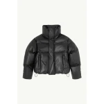 MM6 Maison Margiela Padded Faux Leather Jacket in Black | Leather Jackets | Luxury Shoes 