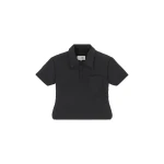 MM6 Maison Margiela Padded Polo Top in Black | Short Sleeved | Luxury Shoes 